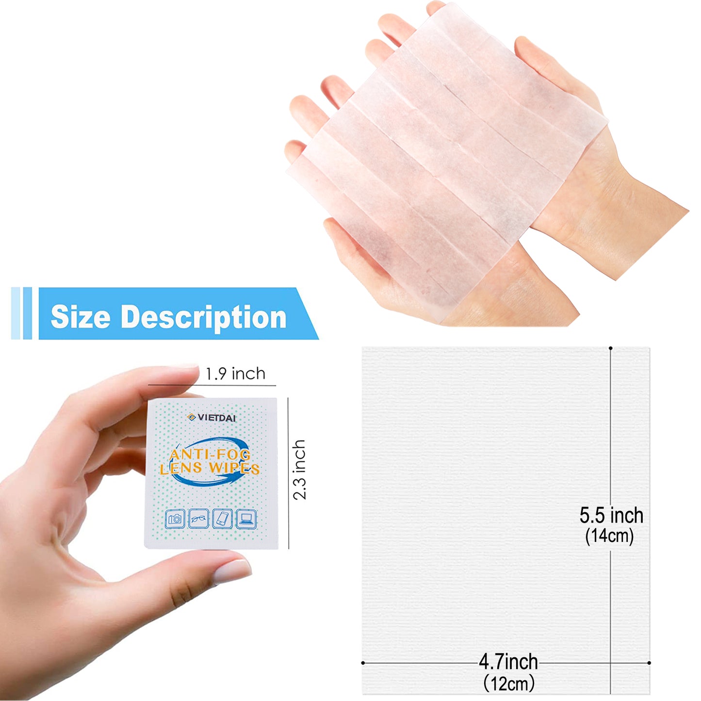 VIETDAI Anti-Fog Lens Wipes