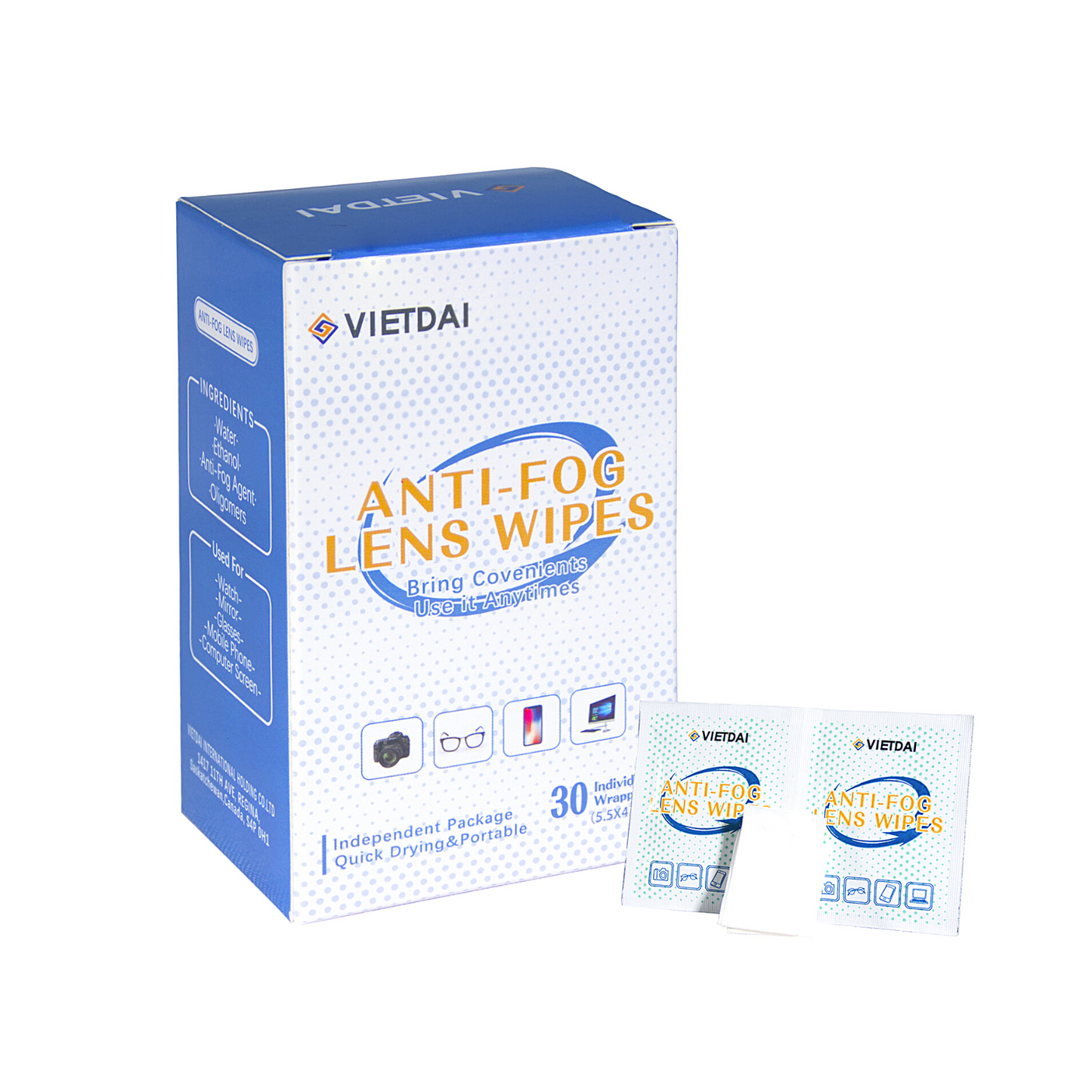 VIETDAI Anti-Fog Lens Wipes