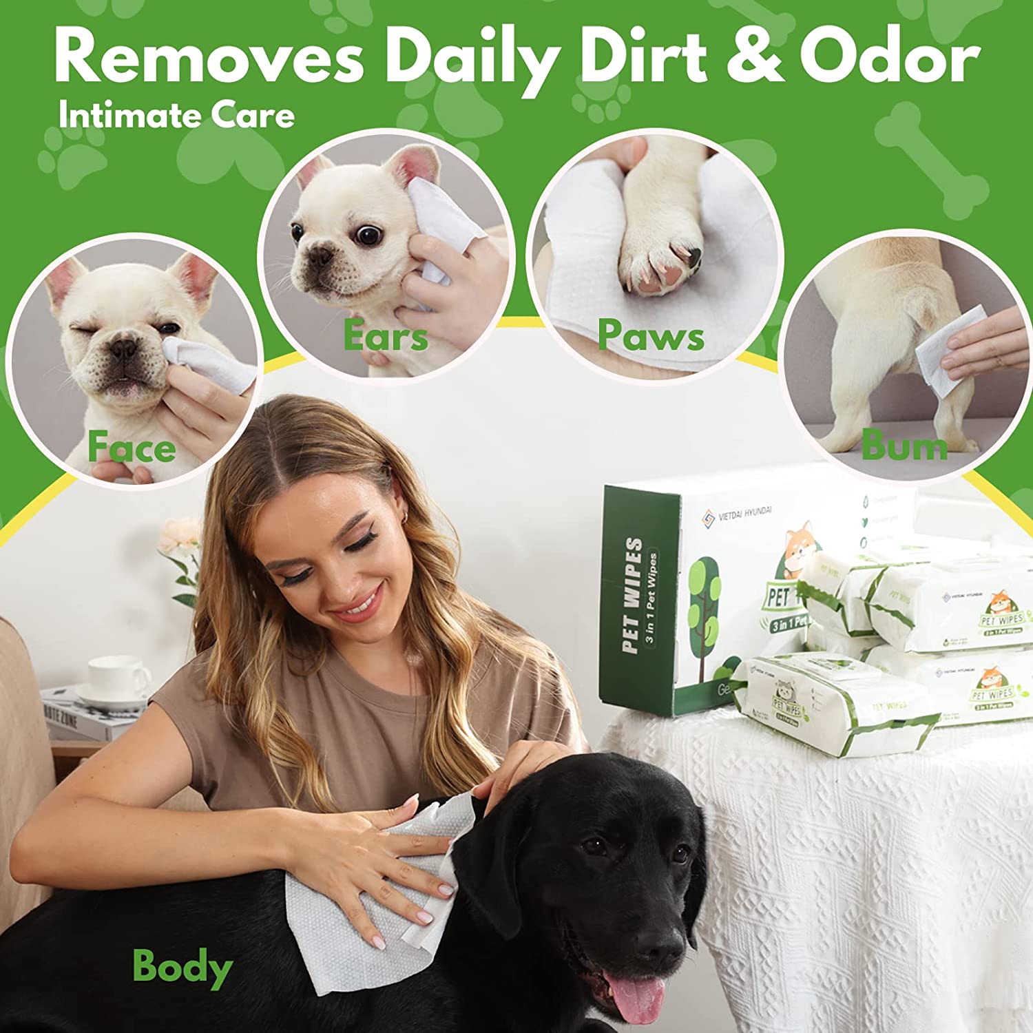 dog grooming wipes